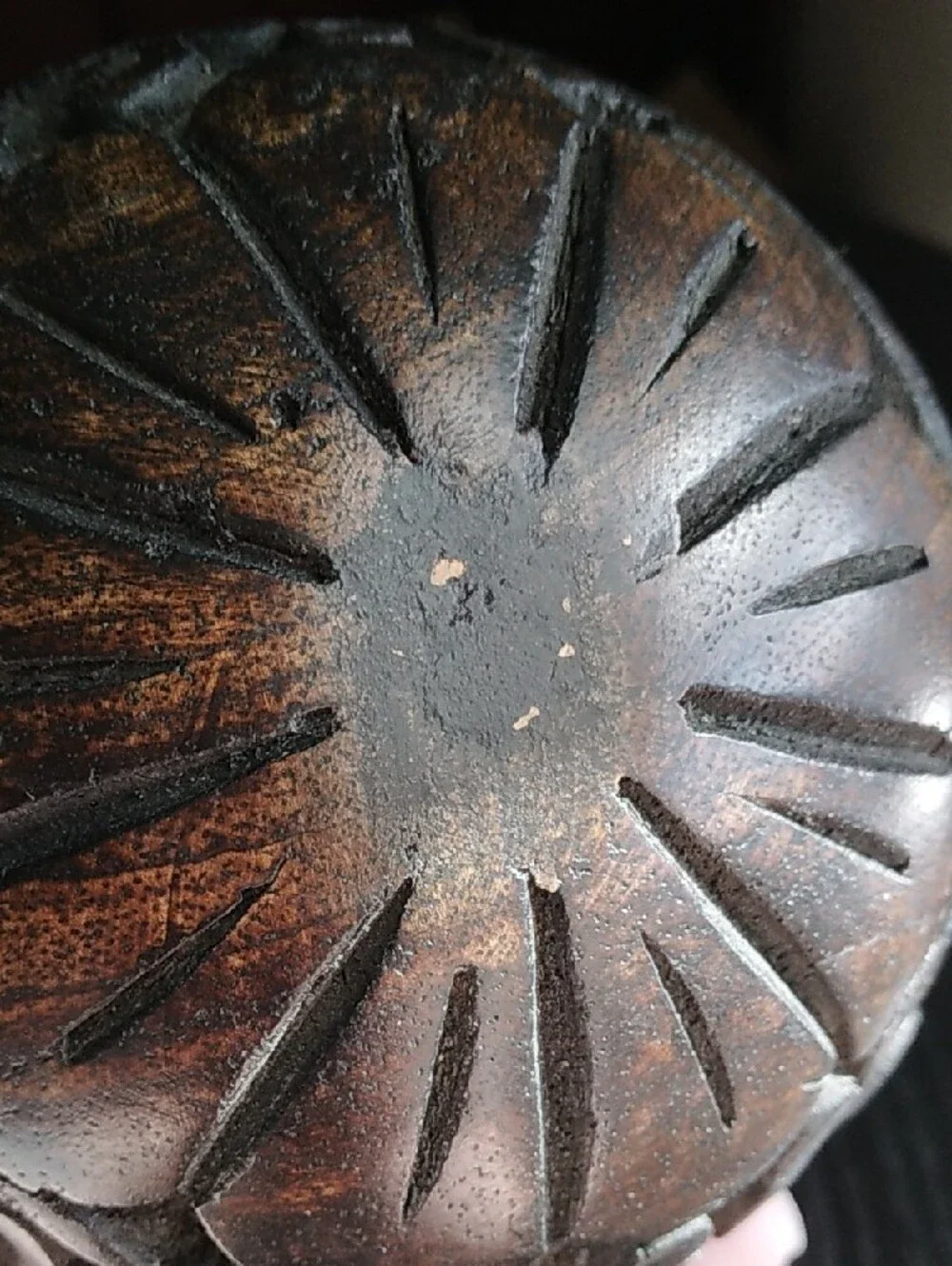 Carved Floral Decorative Wood Sphere